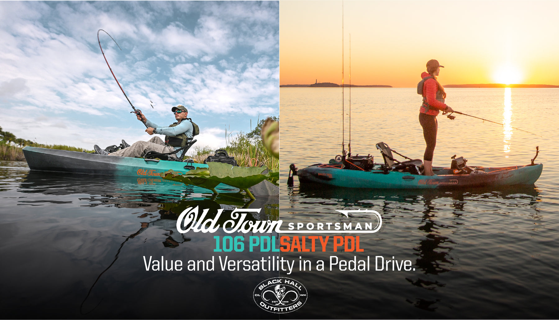 Versatile Pedal Kayaks at a VALUE Price: Meet the Old Town Sportsman Salty PDL and 106 PDL