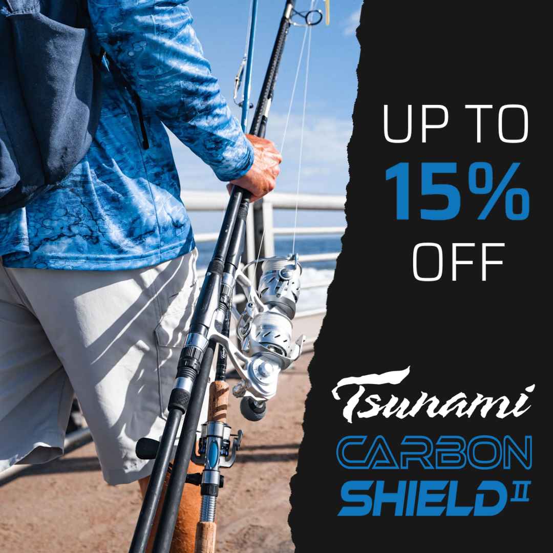 Up to 15% Off All Tsunami Carbon Shield Rods - LIMITED TIME ONLY!