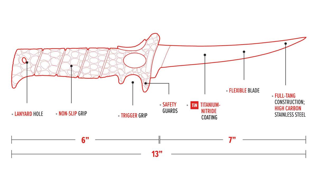 Bubba Tapered Flex Filet Knife