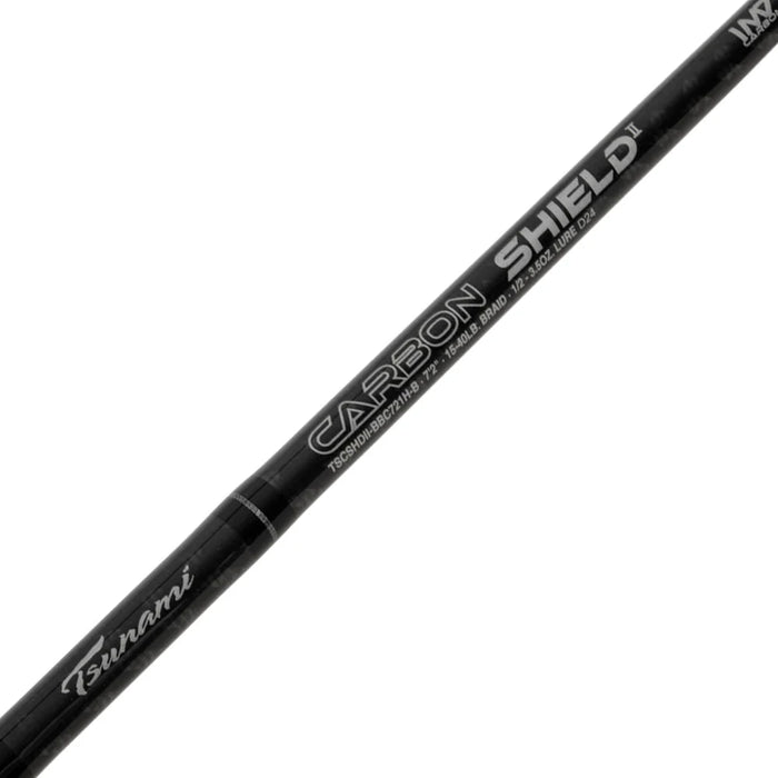 rod tsunami carbon shield 8 heavy Tsunami Carbon Shield II Big Bait Conventional Rods TSCSHDII-BBC721H-B