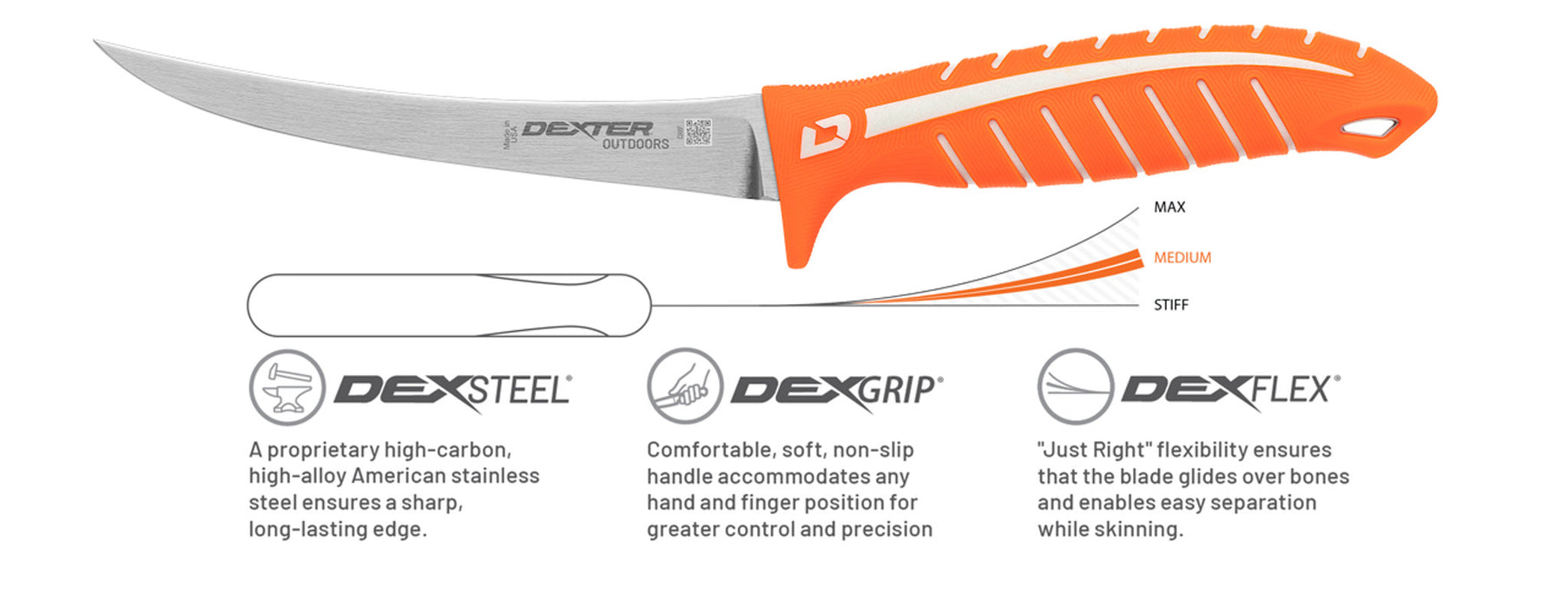 Dexter Outdoors DEXTREME 6" Flexible Fillet Knife with Sheath