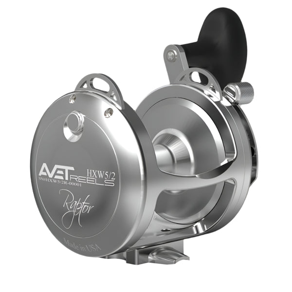 Avet HXW 5/2 Raptor 2-Speed Lever Drag Reels Silver Avet HXW 5/2 Raptor 2-Speed Lever Drag Reels Silver