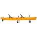A side view of a 2023 Hobie Mirage Compass Duo Tandem (Two Seat) kayak in the papaya orange color. The manufacturer part number is 81912230 and the manufacturer UPC is 792176945352