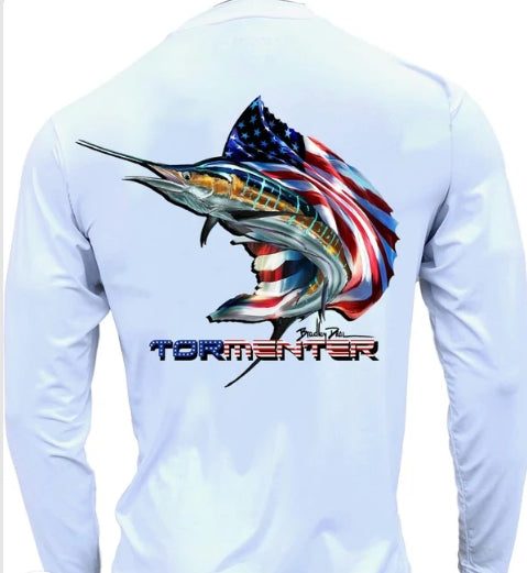 Tormentor SPF-50 Sailing Patriot Performance Long-Sleeve Shirt