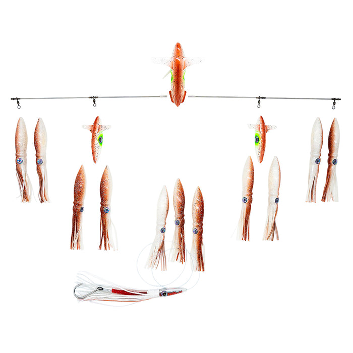 Chatter Lures 36" Wingman SideTracker Spreader Bar With 9" Shell Squid