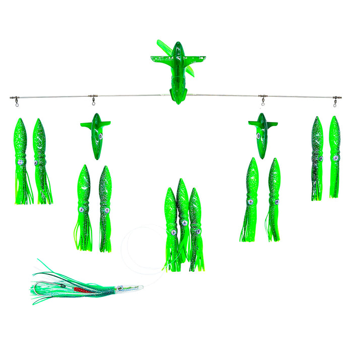 Chatter Lures 36" Wingman SideTracker Spreader Bar With 9" Shell Squid