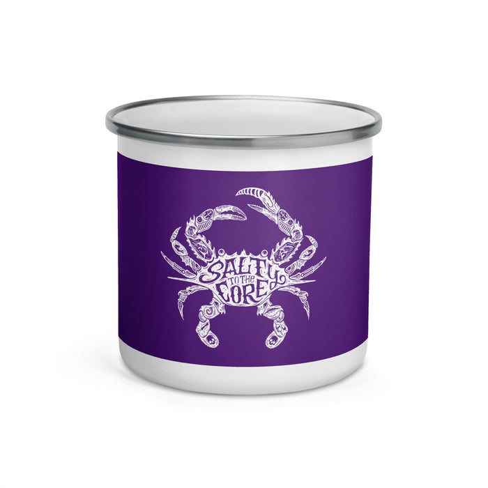 The Official "Salty To The Core" Salty Crab 12 oz Enamel Mug