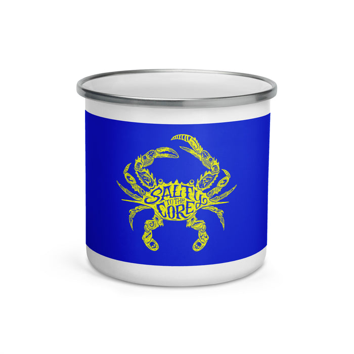 The Official "Salty To The Core" Salty Crab 12 oz Enamel Mug