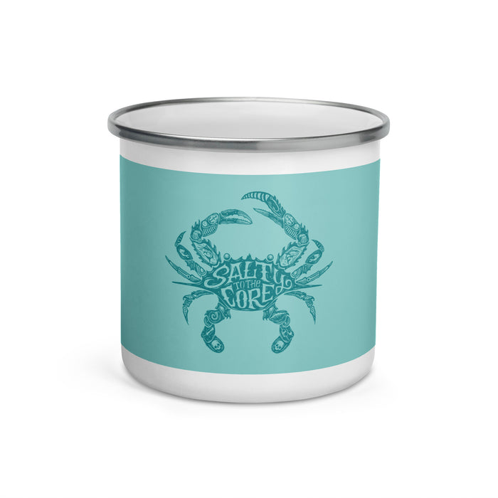 The Official "Salty To The Core" Salty Crab 12 oz Enamel Mug