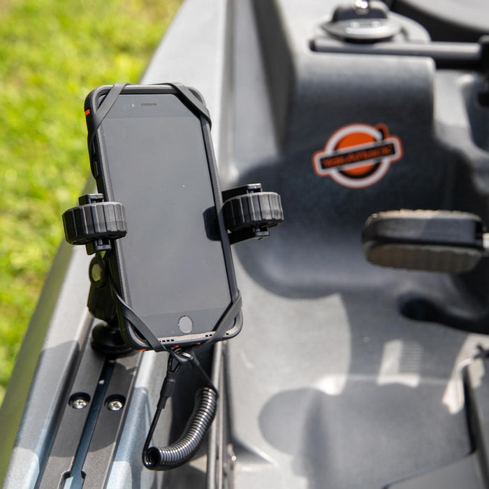 YakAttack RotoGrip Phone Holder with 1" Screwball Track Mount