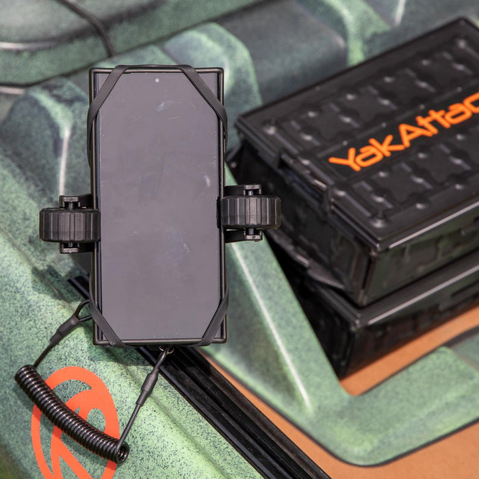 YakAttack RotoGrip Phone Holder with 1" Screwball Track Mount