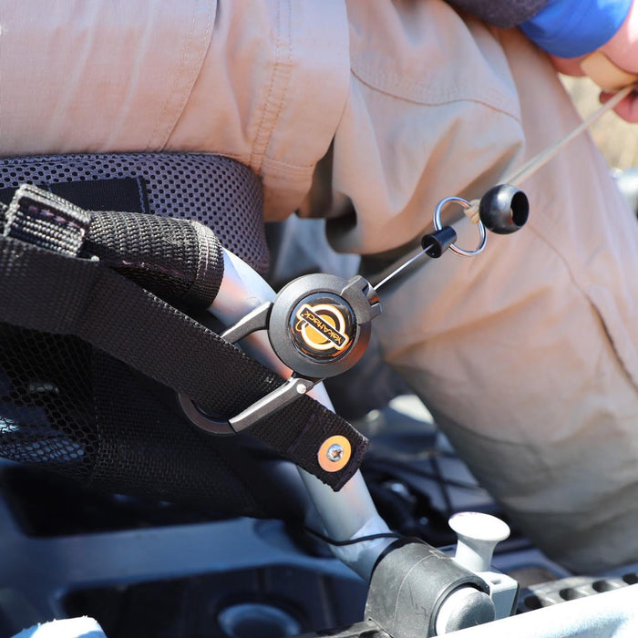 YakAttack Single Attachment Clip-on Retractor, 24” Stainless Steel Wire