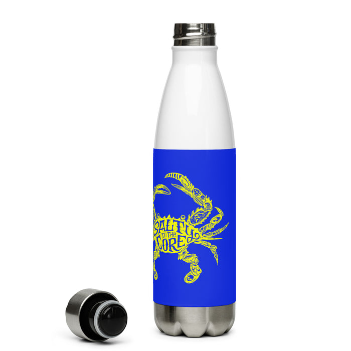 The Official "Salty To The Core" Salty Crab 17 oz Stainless Steel Water Bottle