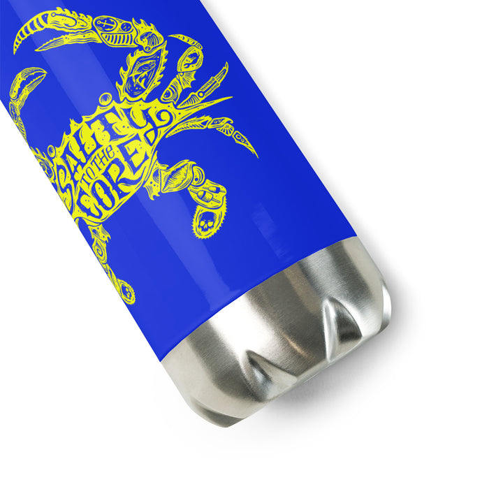 The Official "Salty To The Core" Salty Crab 17 oz Stainless Steel Water Bottle