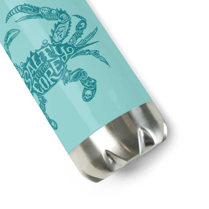 The Official "Salty To The Core" Salty Crab 17 oz Stainless Steel Water Bottle