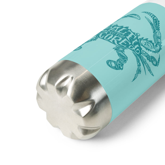 The Official "Salty To The Core" Salty Crab 17 oz Stainless Steel Water Bottle