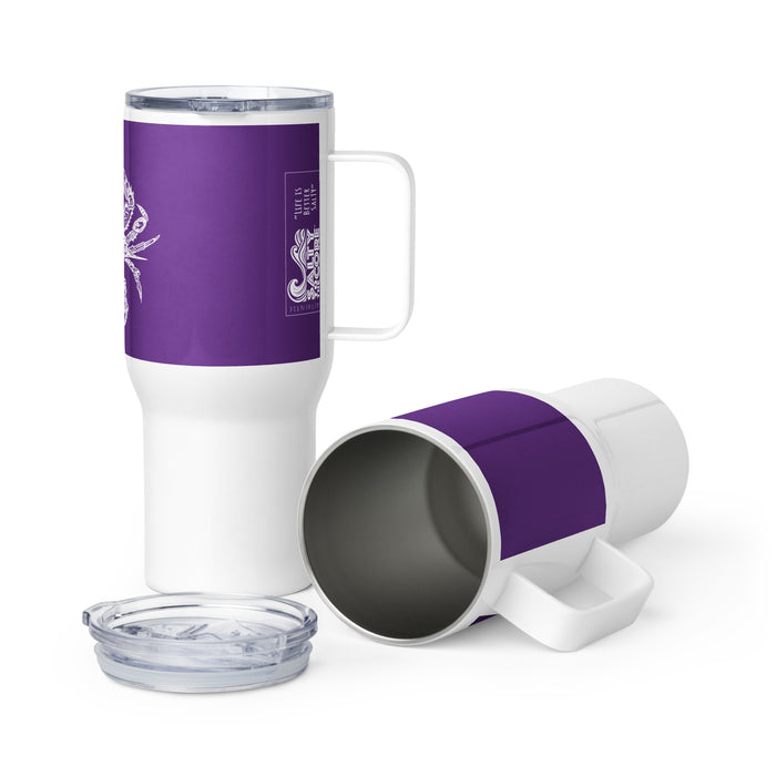 The Official "Salty To The Core" Salty Crab 25 oz Stainless Steel Travel Mug with a Handle