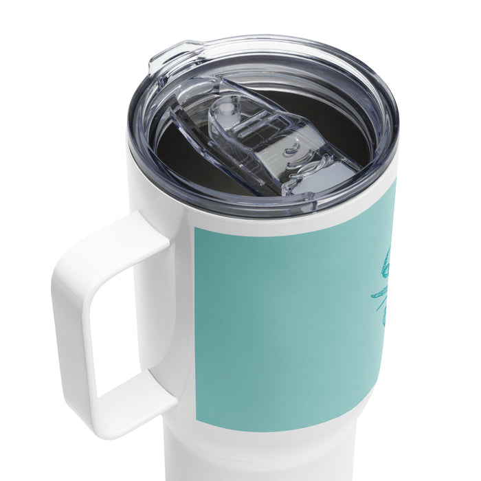 The Official "Salty To The Core" Salty Crab 25 oz Stainless Steel Travel Mug with a Handle