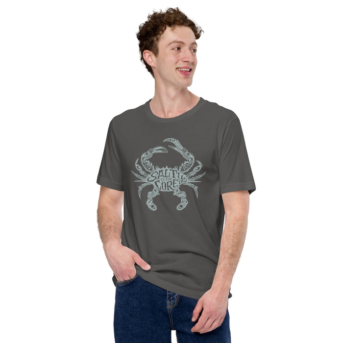 The Official Jungkook "Salty To The Core" Salty Crab Men's T-Shirt (proudly worn by Jimin and Jungkook of BTS) - Grey - Front Alt5