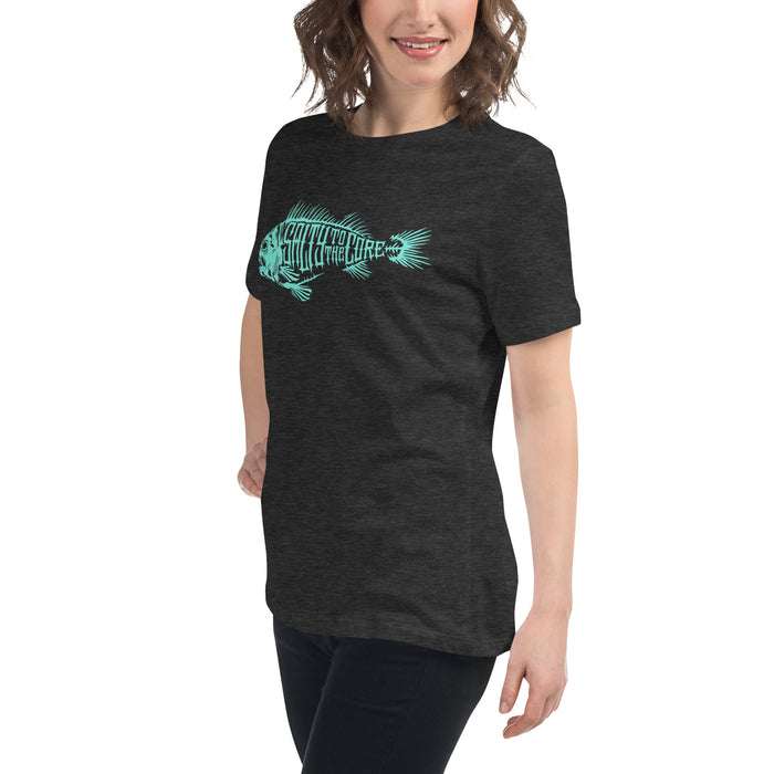 BHO "Salty To The Core" Bone Fish Women's Short Sleeve Shirt