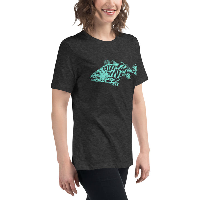 BHO "Salty To The Core" Bone Fish Women's Short Sleeve Shirt