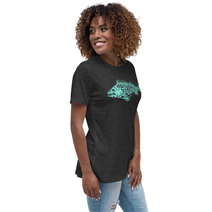 BHO "Salty To The Core" Bone Fish Women's Short Sleeve Shirt