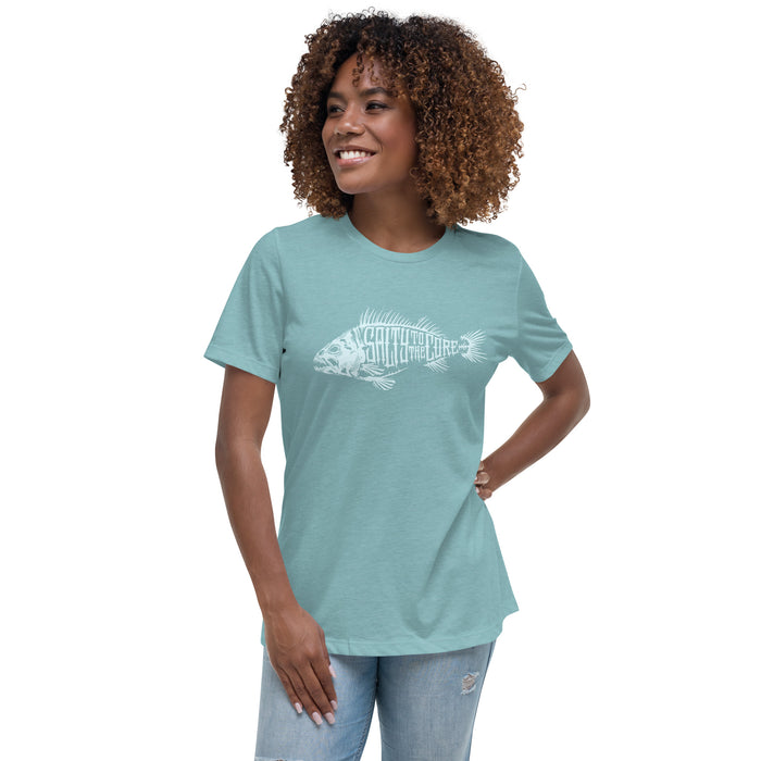 BHO "Salty To The Core" Bone Fish Women's Short Sleeve Shirt