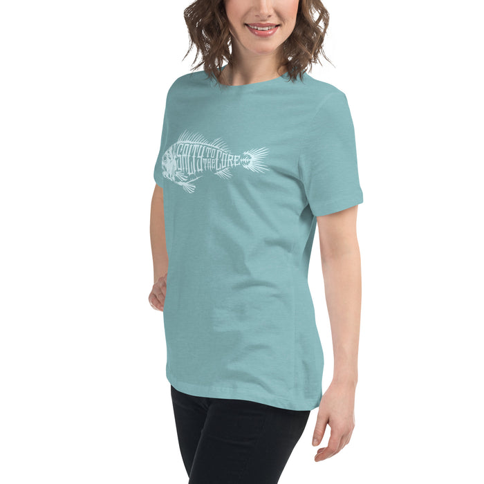 BHO "Salty To The Core" Bone Fish Women's Short Sleeve Shirt