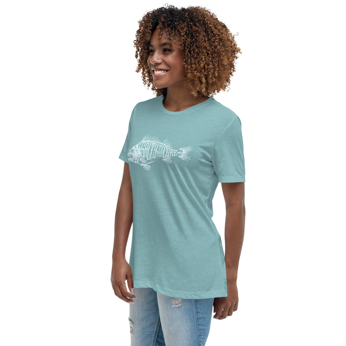 BHO "Salty To The Core" Bone Fish Women's Short Sleeve Shirt