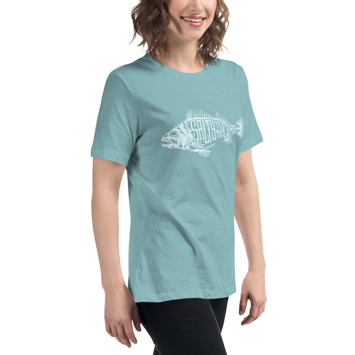 BHO "Salty To The Core" Bone Fish Women's Short Sleeve Shirt