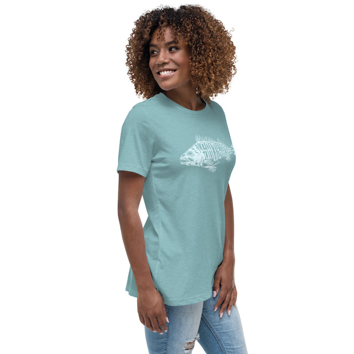 BHO "Salty To The Core" Bone Fish Women's Short Sleeve Shirt