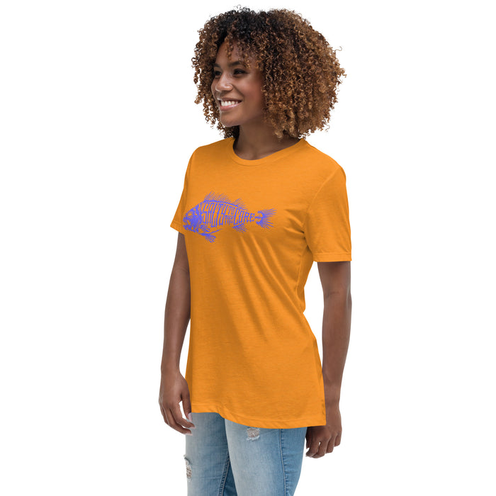 BHO "Salty To The Core" Bone Fish Women's Short Sleeve Shirt