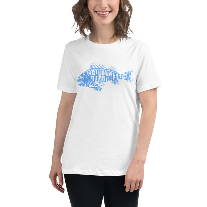 BHO "Salty To The Core" Bone Fish Women's Short Sleeve Shirt