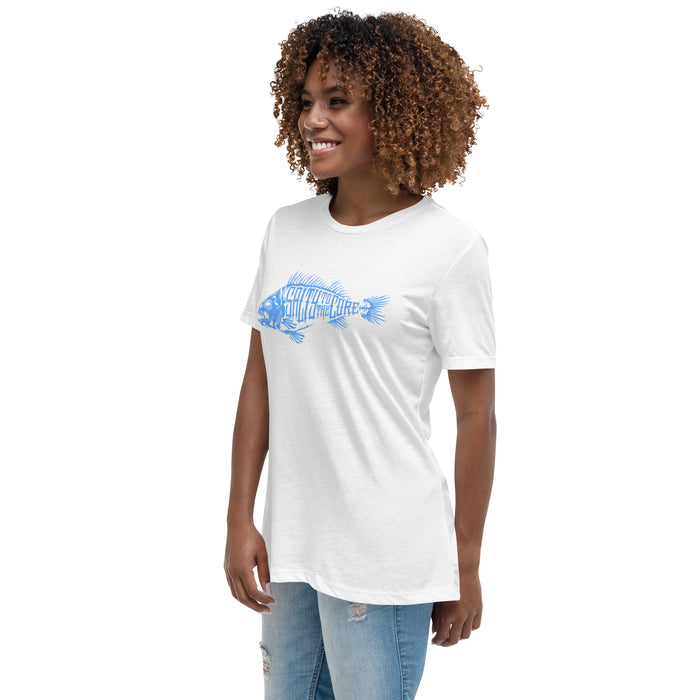 BHO "Salty To The Core" Bone Fish Women's Short Sleeve Shirt