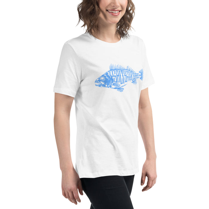 BHO "Salty To The Core" Bone Fish Women's Short Sleeve Shirt