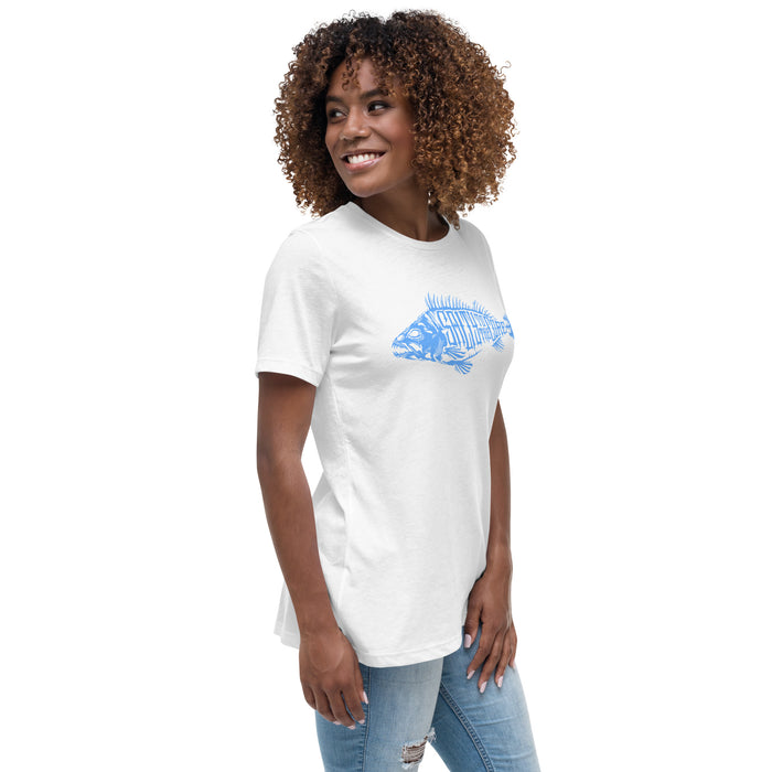 BHO "Salty To The Core" Bone Fish Women's Short Sleeve Shirt