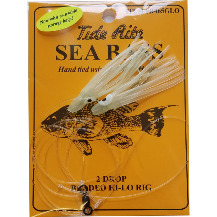 Tide Rite Fishing Rigs Tide Rite R465 Series Sea Bass 2-Drop Beaded Hi-Lo Rigs