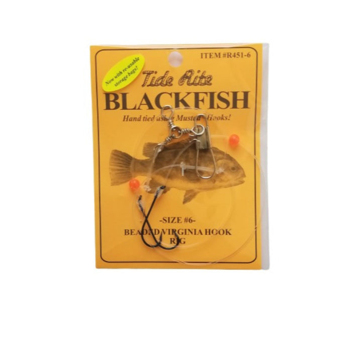 blackfish fish hooks Tide Rite Blackfish Rig Beaded Virginia Hook R451
