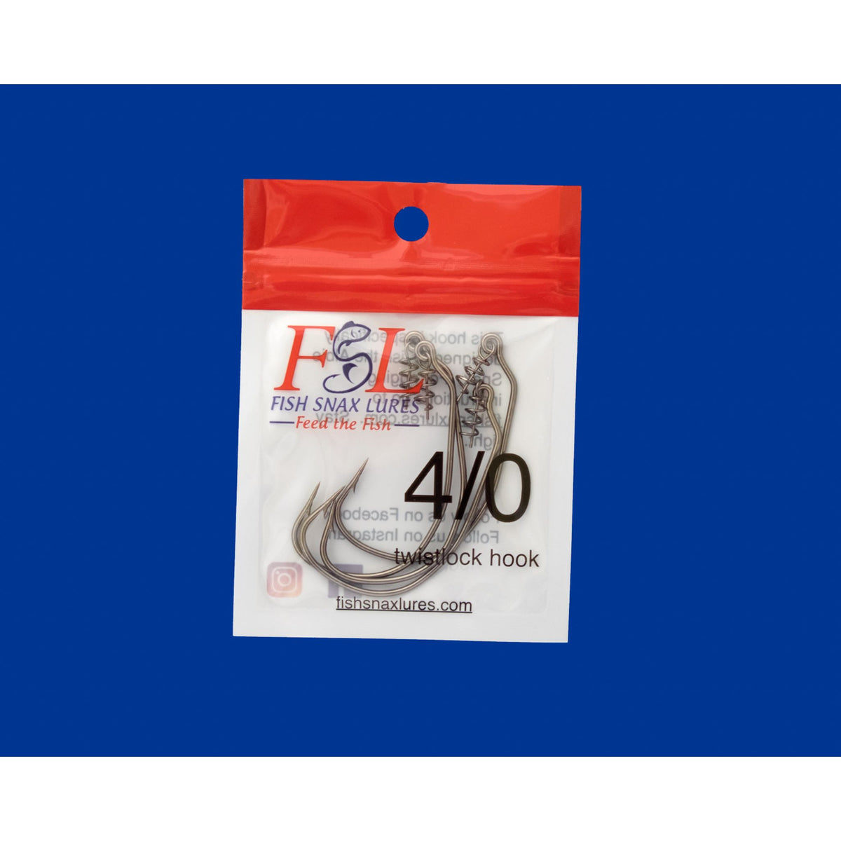 Fish Snax Lures Albie Snax 4/0 Twistlock Hooks (4 Pack)