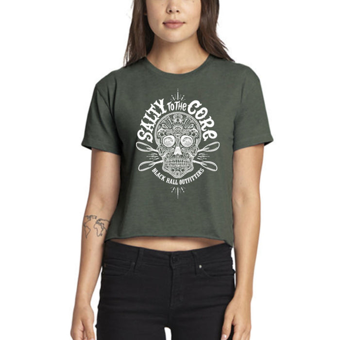 BHO "Salty to the Core" Sugar Skull Women's Crop Top