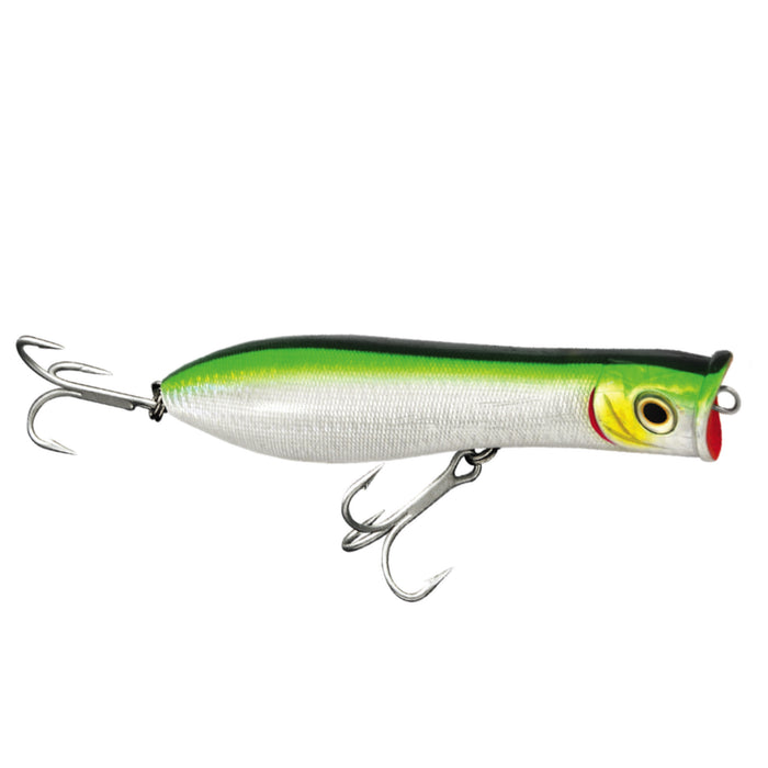 Tsunami Talkin' Pencil Popper 7" Striper Lure - Green Mackerel Color, Topwater Fishing