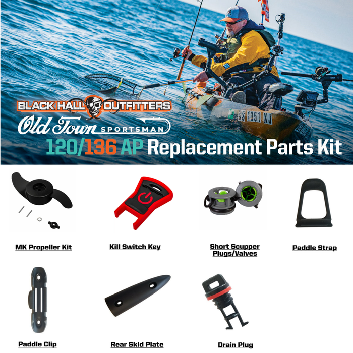 Black Hall Outfitters Old Town Sportsman AutoPilot 120/136 Replacement Parts Kit